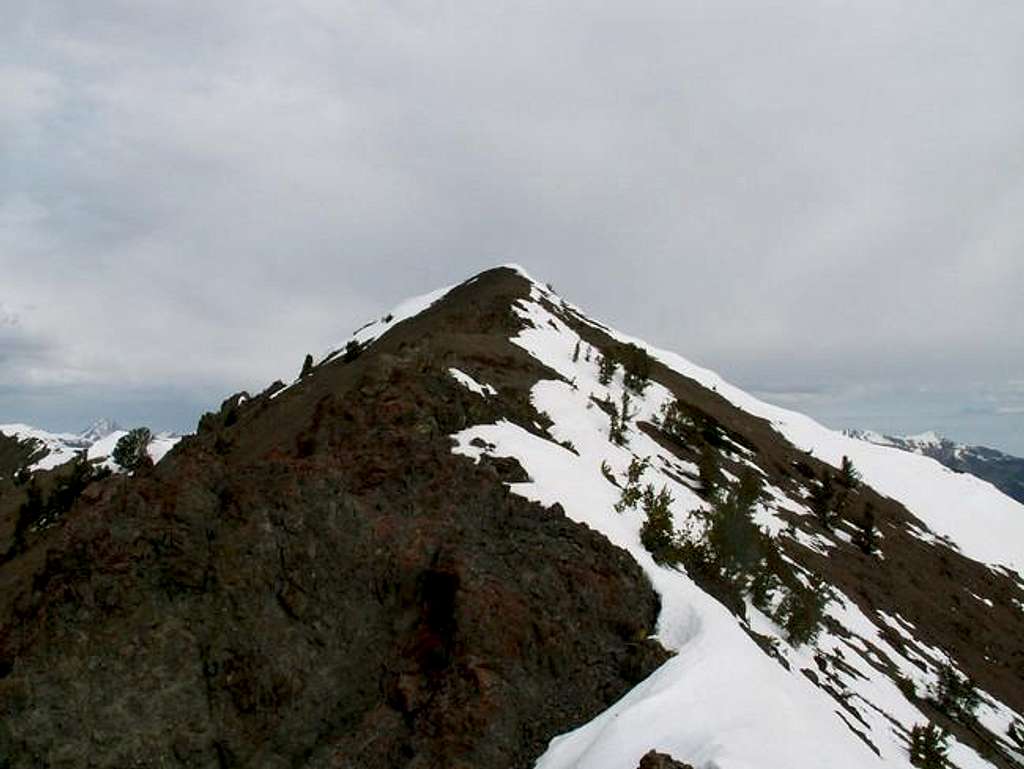 Herd Peak's pointed summit...