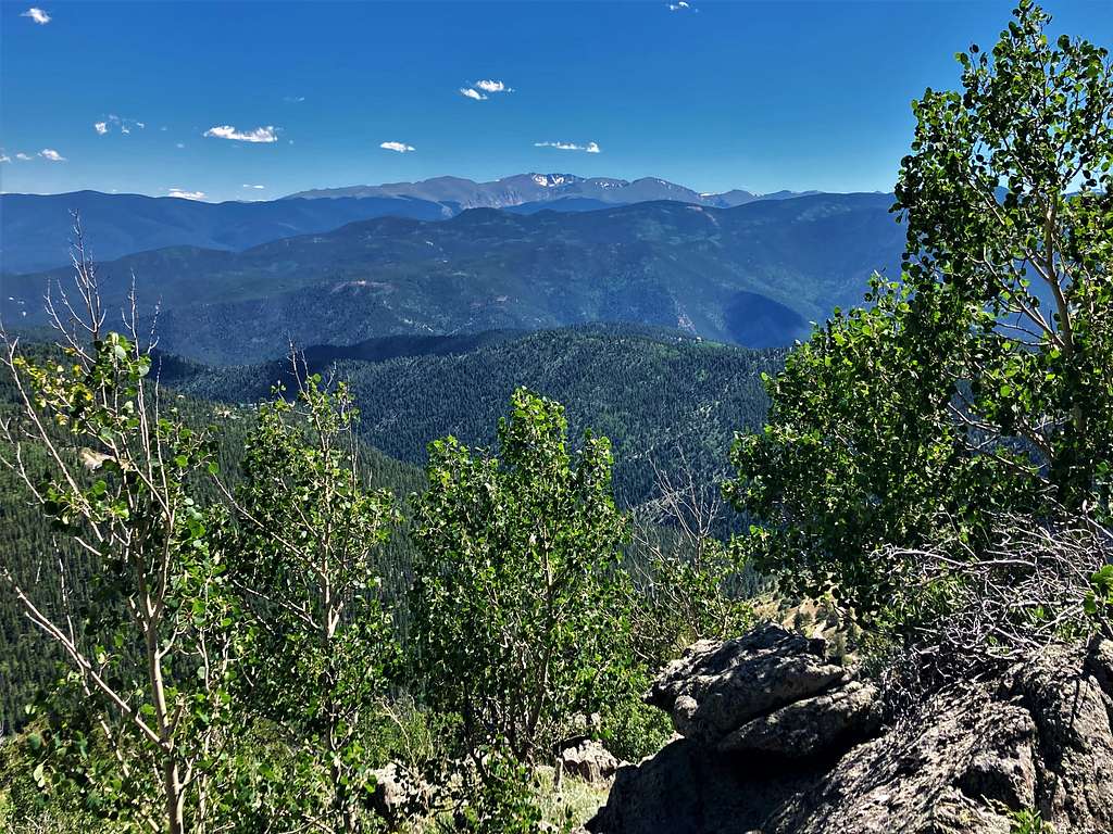 Mount Evans seen from the trail up Mount Pisgah