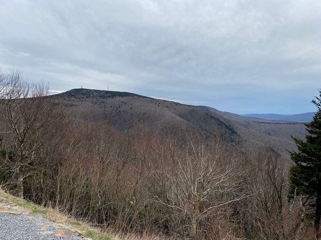 Mount Greylock seen from a trail below