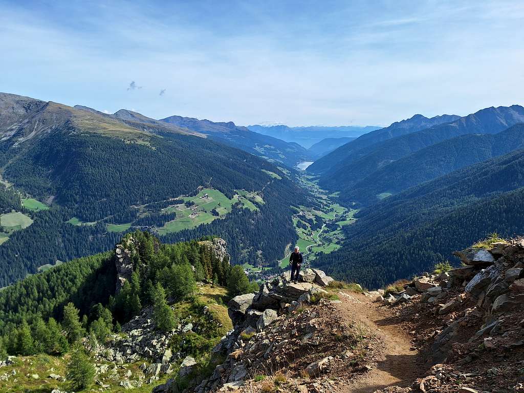 The long Val d'Ultimo seen from the route to Monte Chiodo