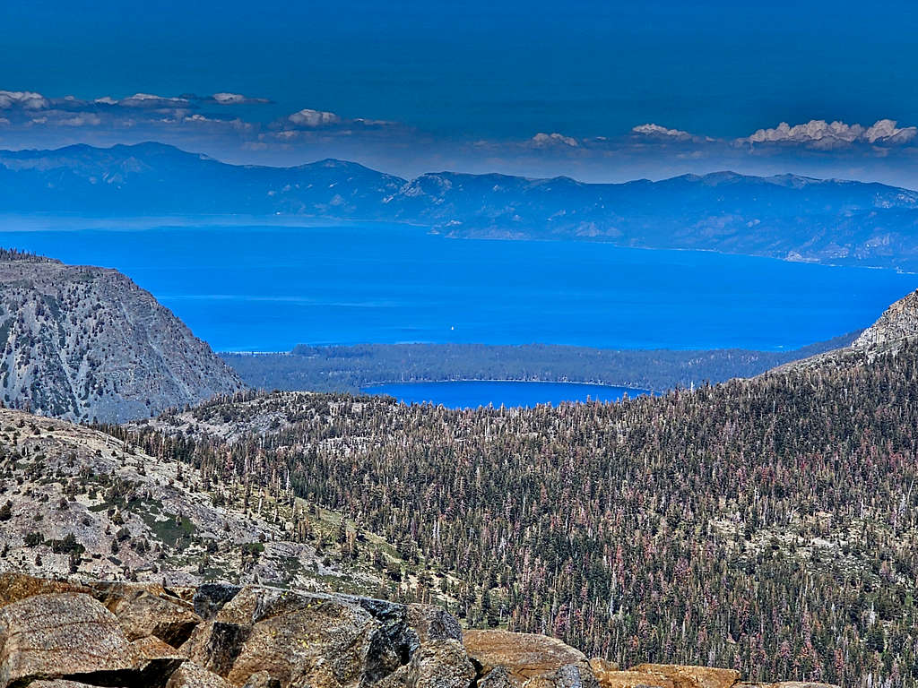 Zoomed view of Lake Tahoe