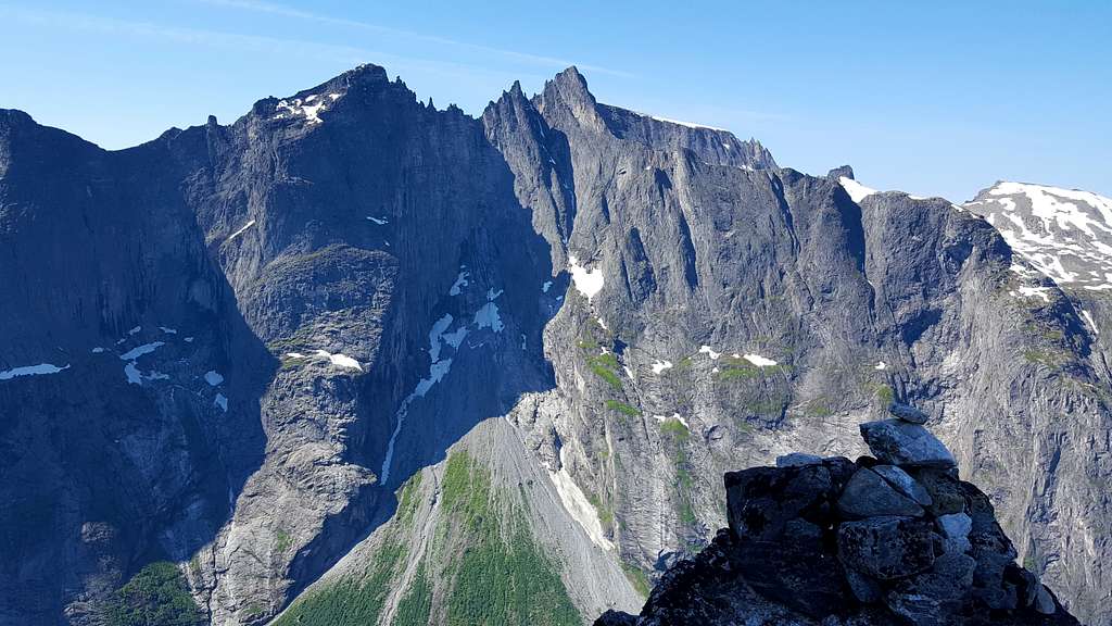 Trollveggen seen from the summit of Romsdalshorn