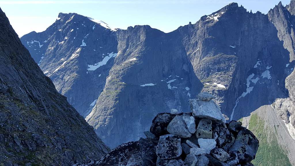 Trollveggen seen from the summit of Romsdals Horn