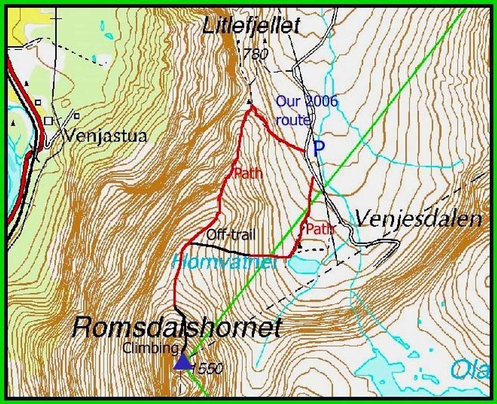 Romsdalshorn map