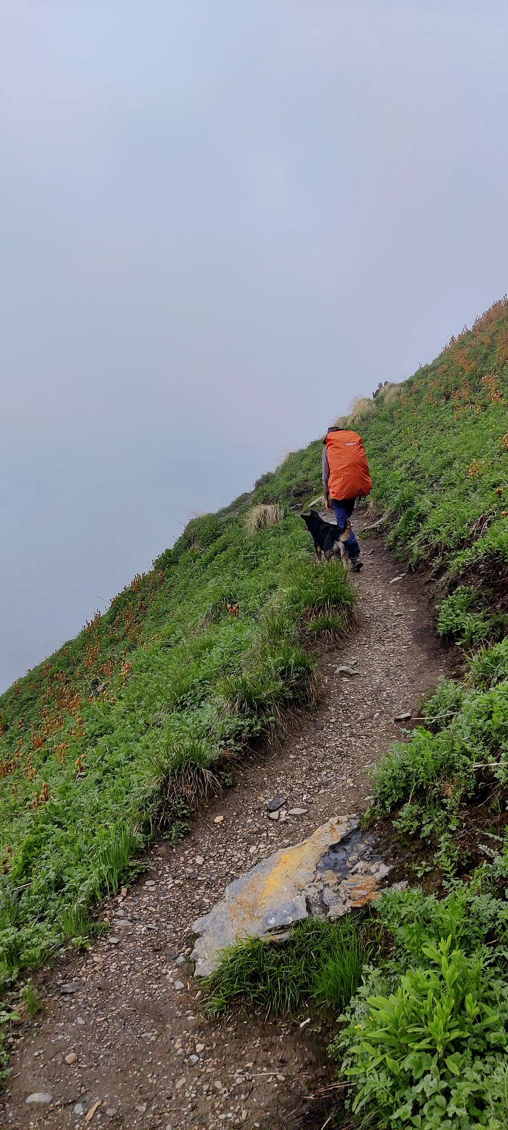 Preeti hiking towards Kunsha