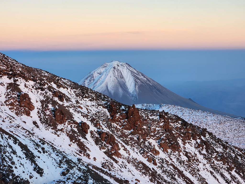 Little Ararat as seen from Camp II on Ararat