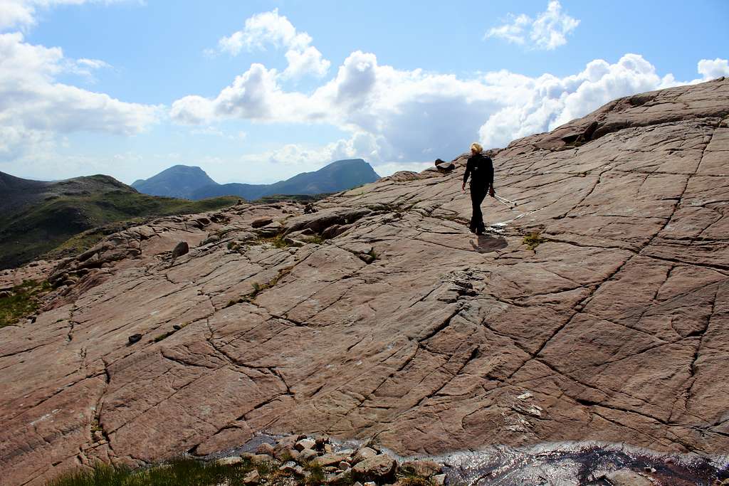 Sandstone slabs, Beinn Liath Mhor, Glen Carron, Scotland