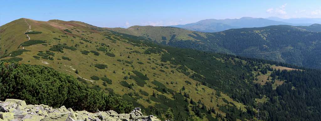 Prašivá summit view ENE