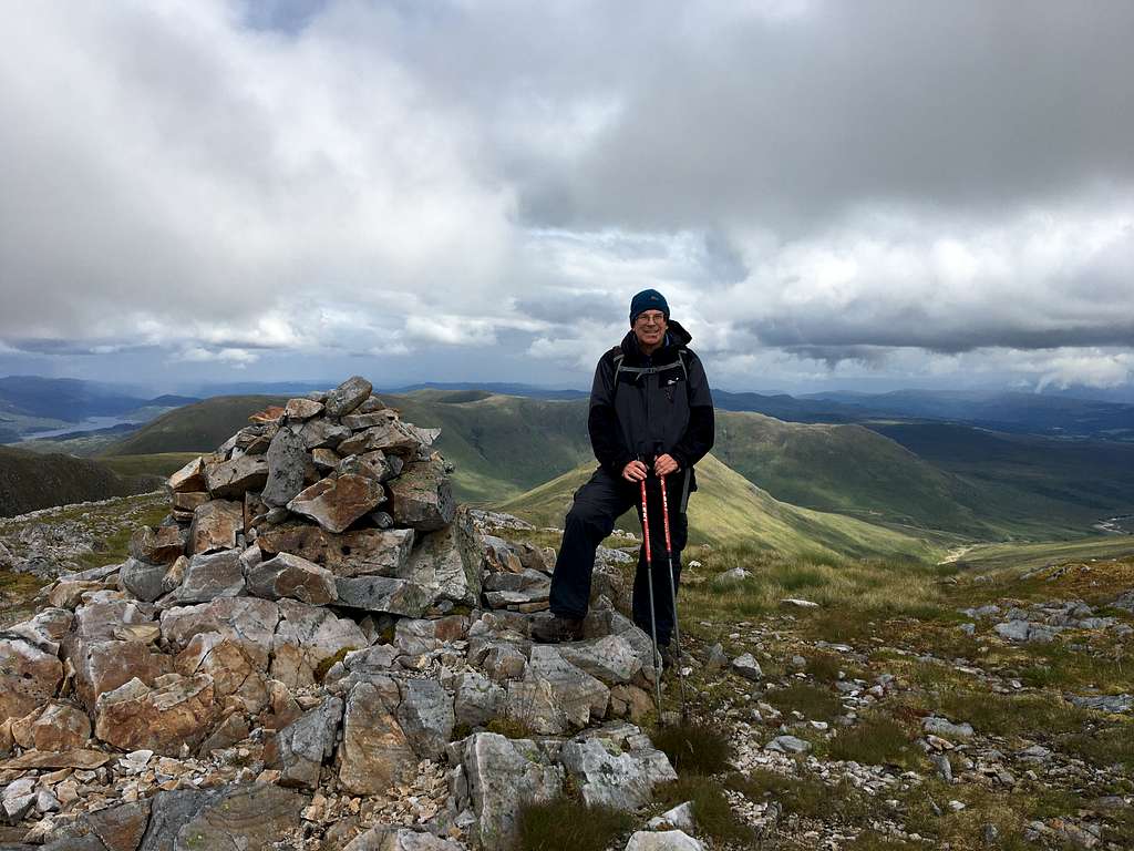 Summit of Carn na Choire Mheadhoin, Strath Cluanie, Scotland.