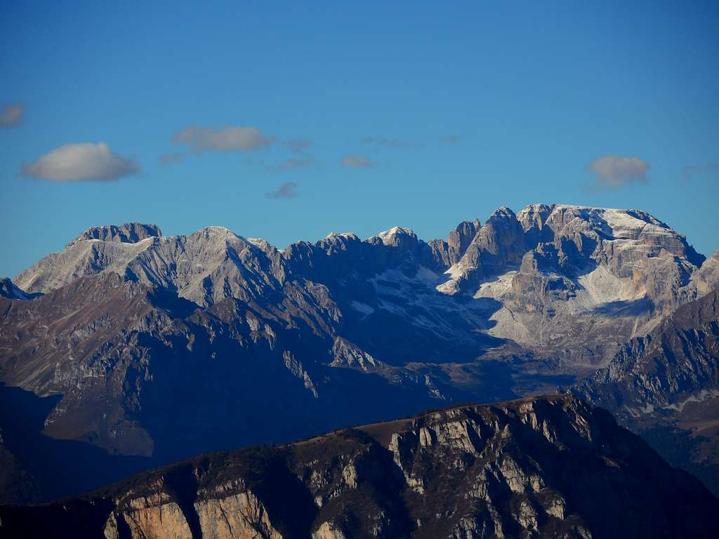 Brenta Dolomitres with Cima Tosa seen from Cima Alta
