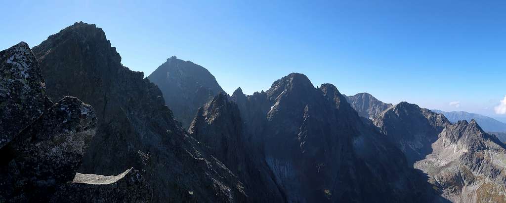 Malý Kežmarský summit view SW–WNW