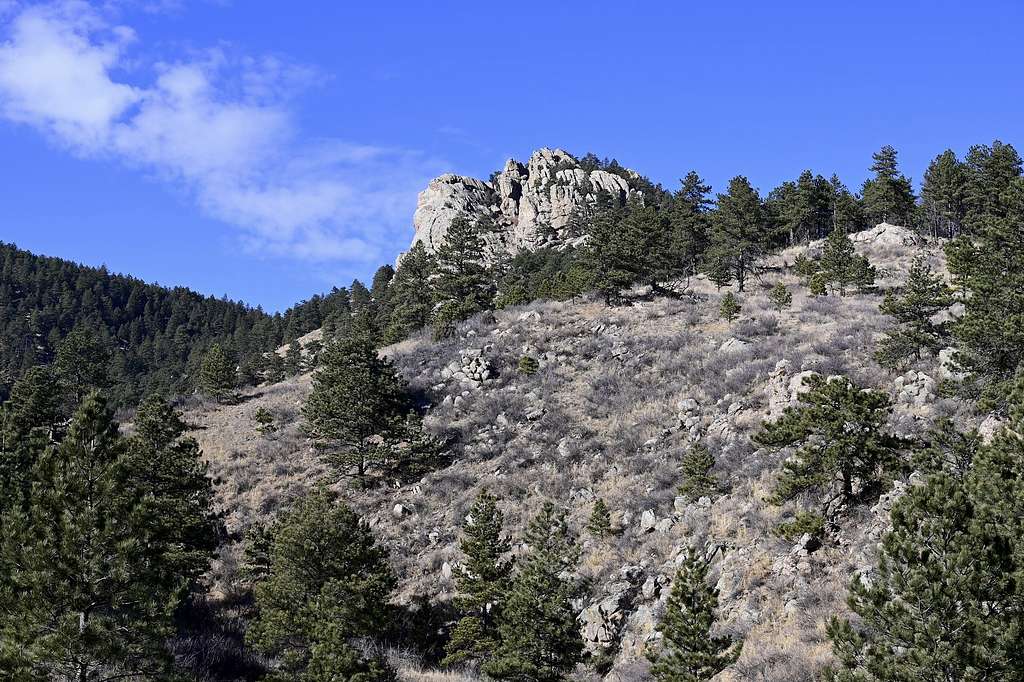 View of Arthur's Rock from trail.