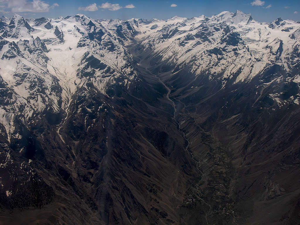 Himalaya seen from plane