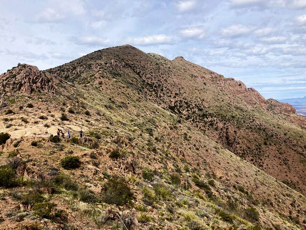 Peak 4869 seen above the saddle between it and Superstition Peak