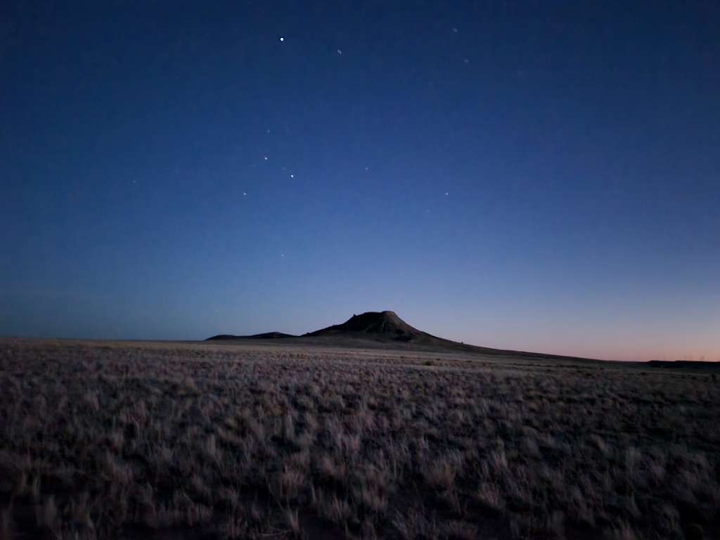 South Rattlesnake Butte at night