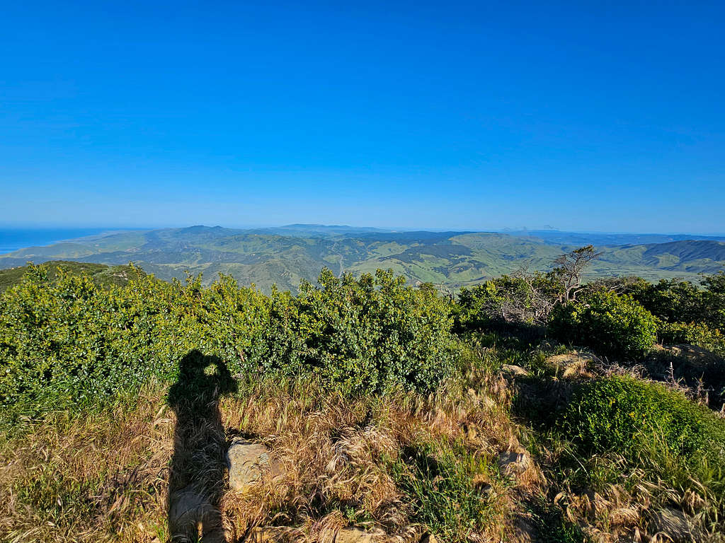 Looking west northwest from the summit of Gaviota Peak