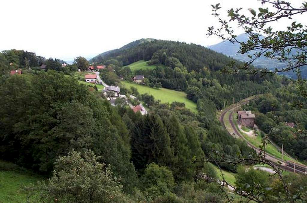 The Semmering train line from...