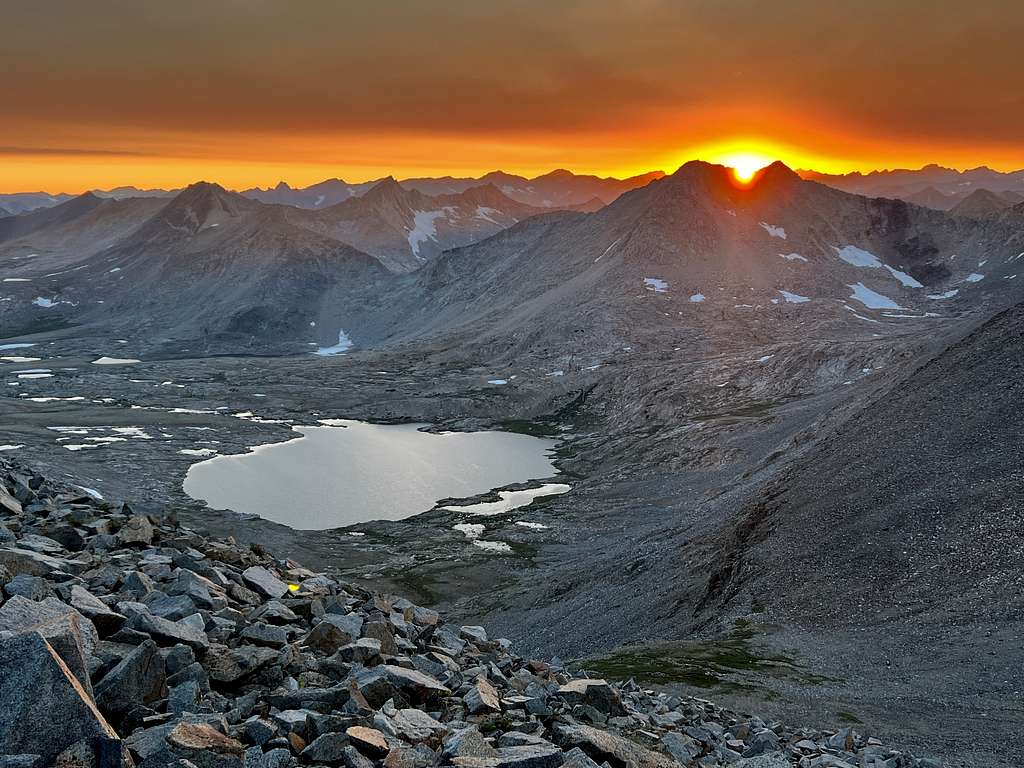 A Split Mountain Sunset