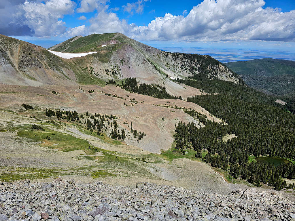 Rock glacier at the base of the summit of Venado Peak