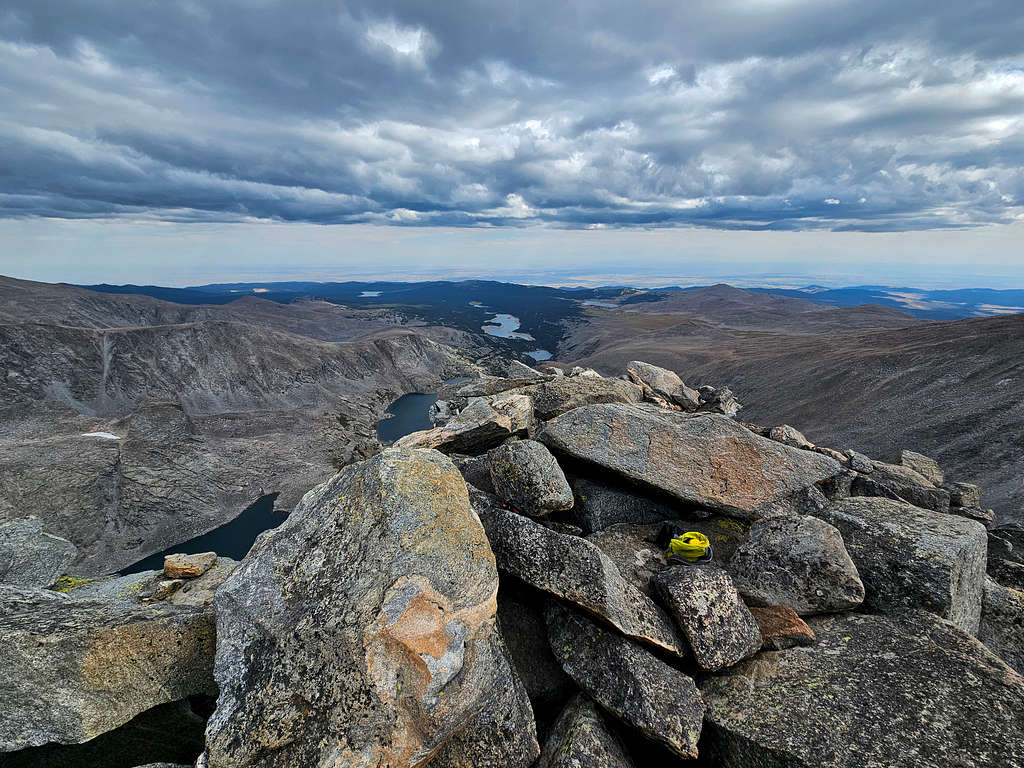 Looking east from the summit of Bomber Mountain