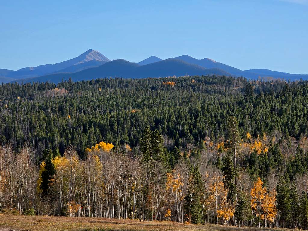 Byers Peak and neighbors from East Mountain