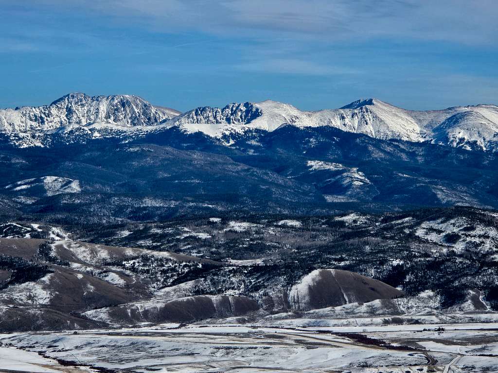 Indian Peaks as seen from Cottonwood BM