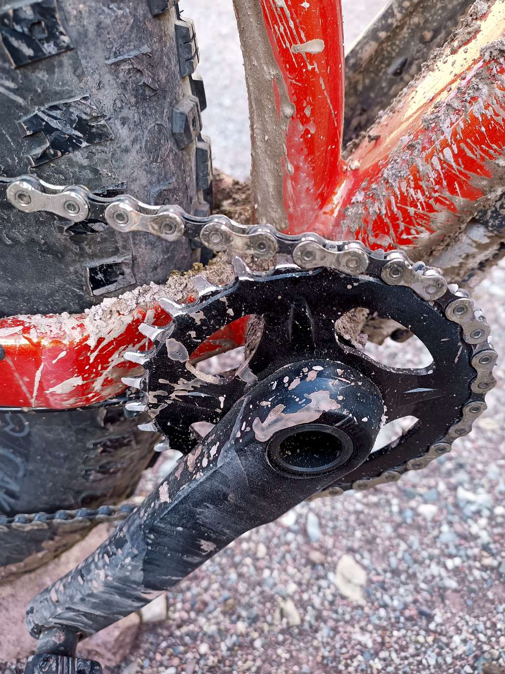 Worn chainring