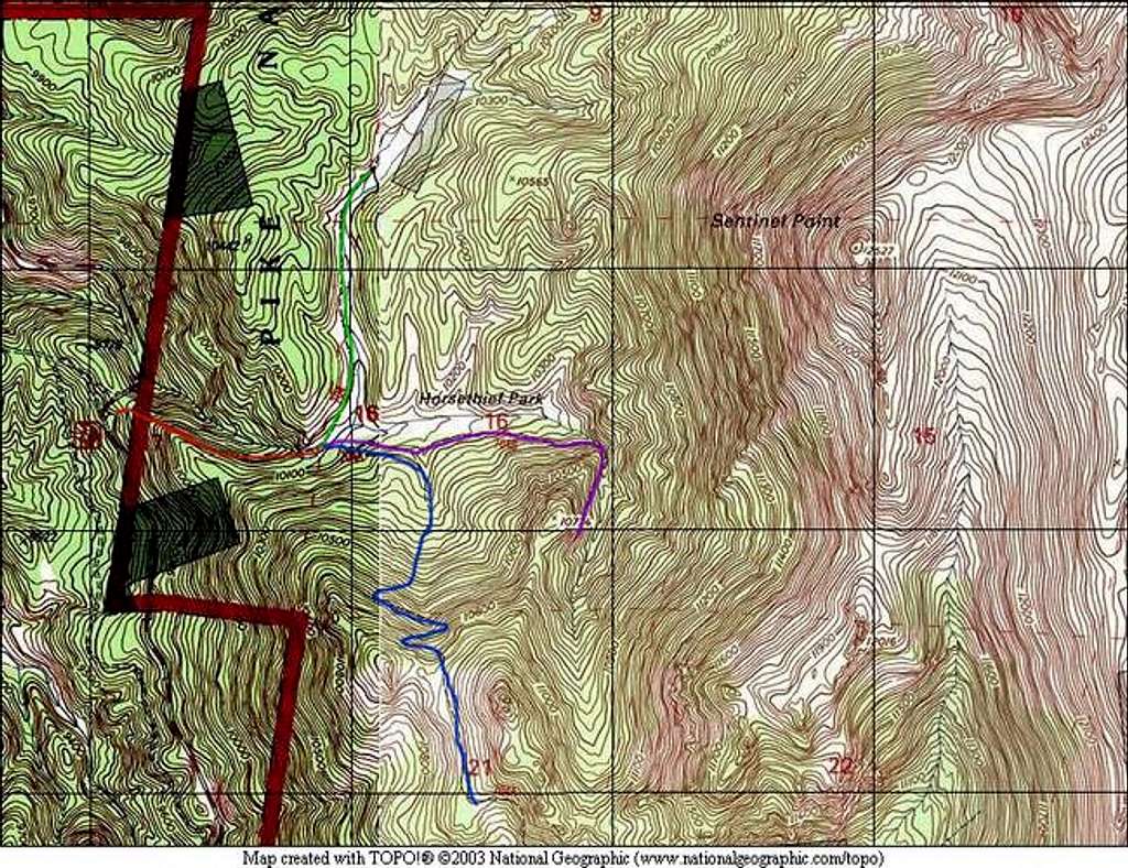 A TOPO Map of the Horsethief...