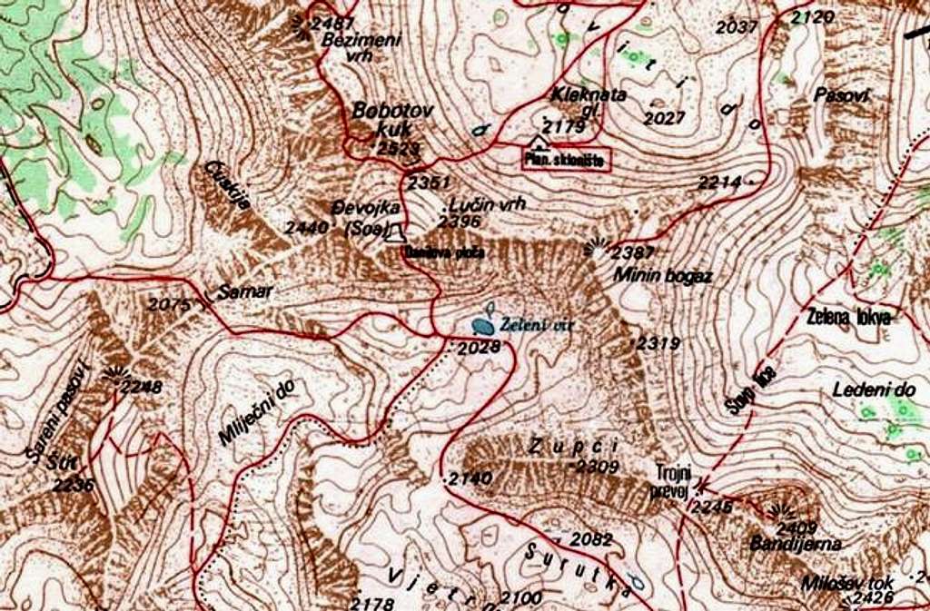 Map of Minin Bogaz (2387 m)...