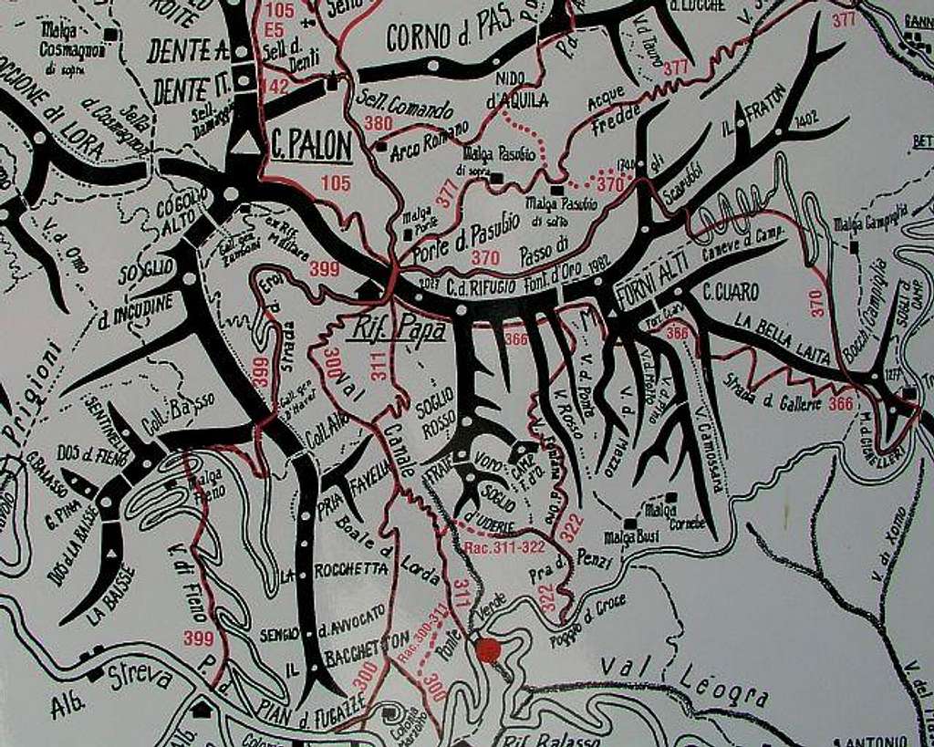 Monte Pasubio tourist map -...