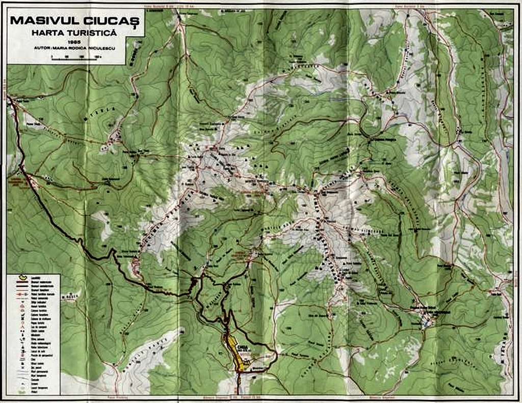 A map of Ciucas area.