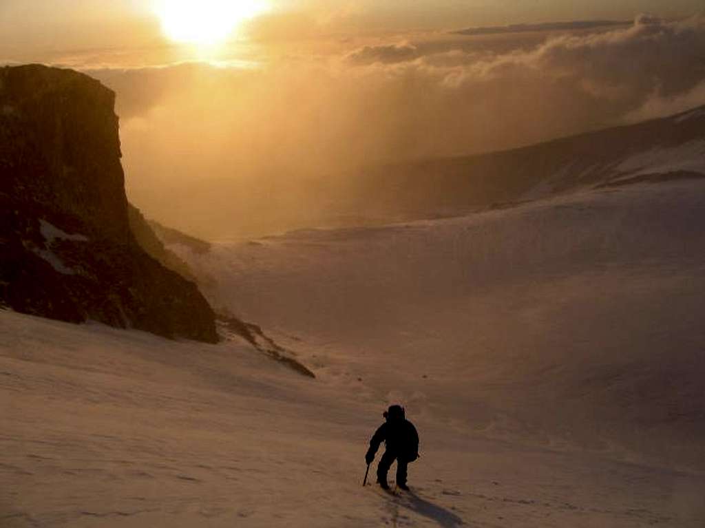 Approaching the Snow Dome at...