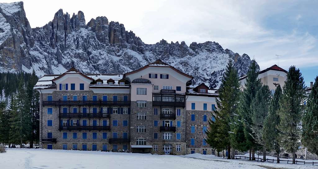 North side of Latemar in the background of Grand Hotel Karezza : Photos ...
