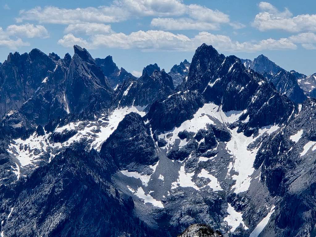 Sawtooth Mountains as viewed from Observation Peak : Photos, Diagrams