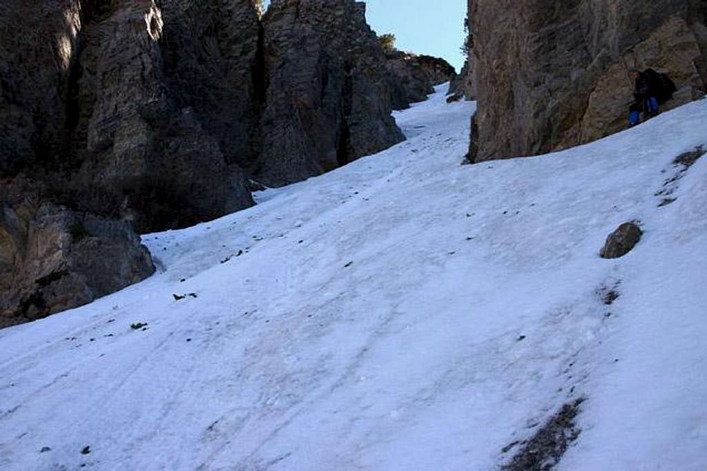 Upper section of the couloir....