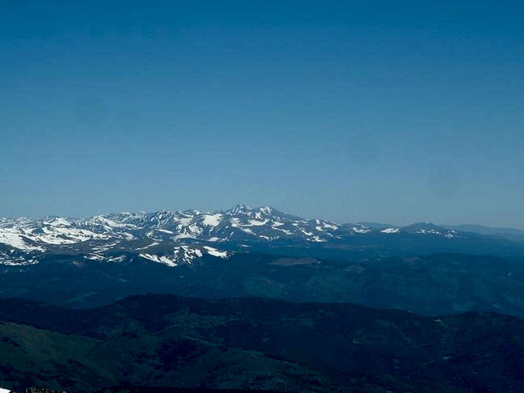 Longs from the summit of Evans