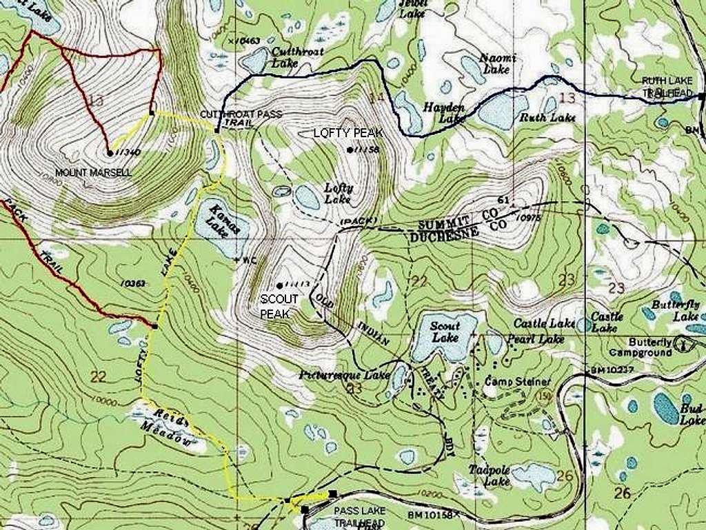 Route map of Mount Marsell:
...