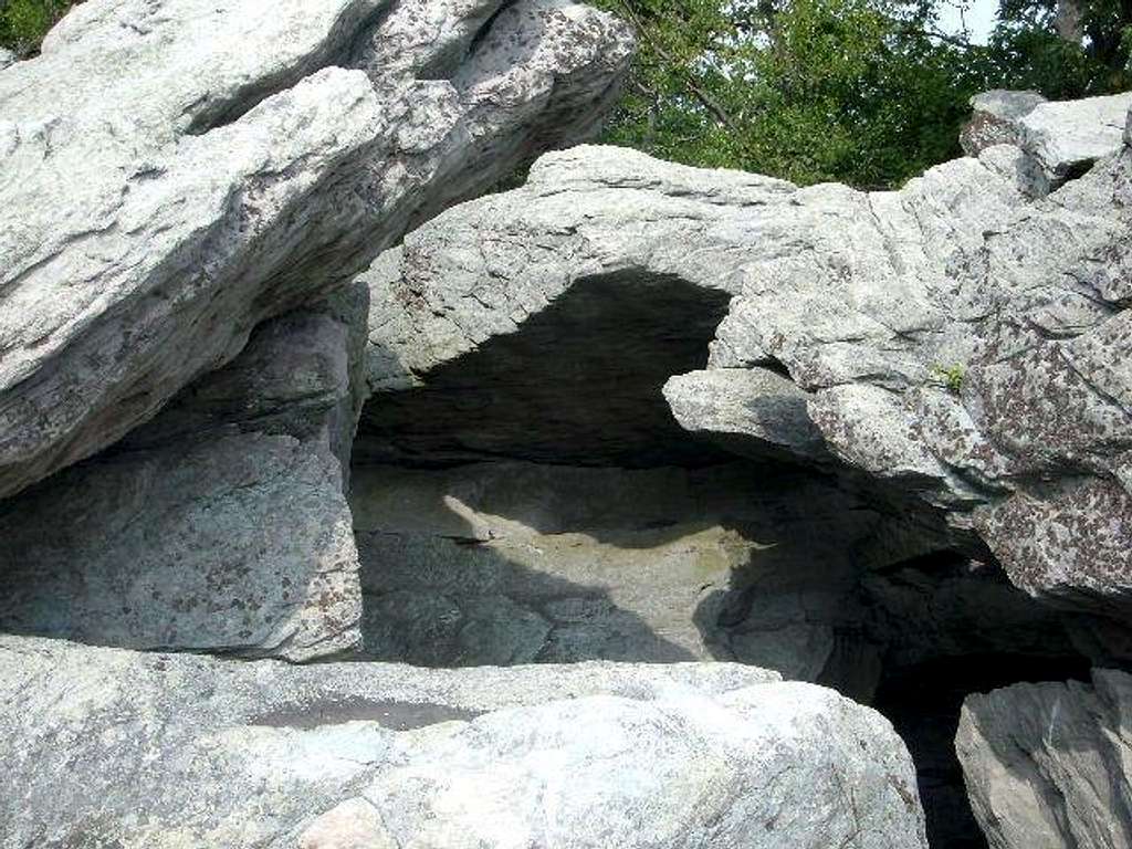 Inside the cave, atop Chimney...