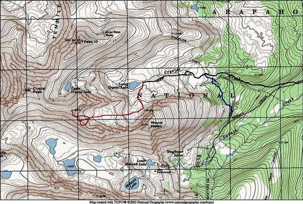 This TOPO shows the route for...