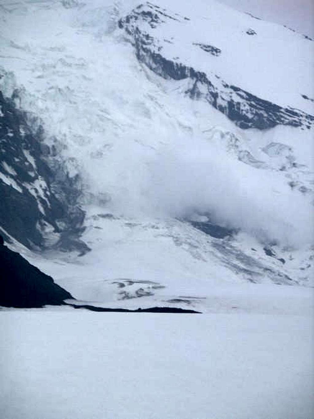 Avalanche on Adams glacier. A...