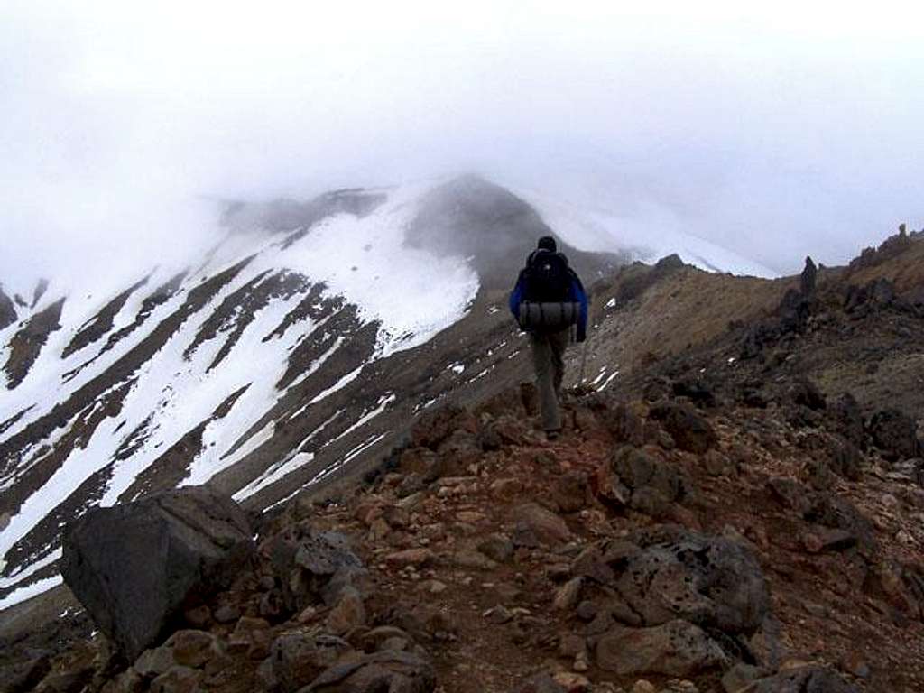 ridge from Red Crater to summit
