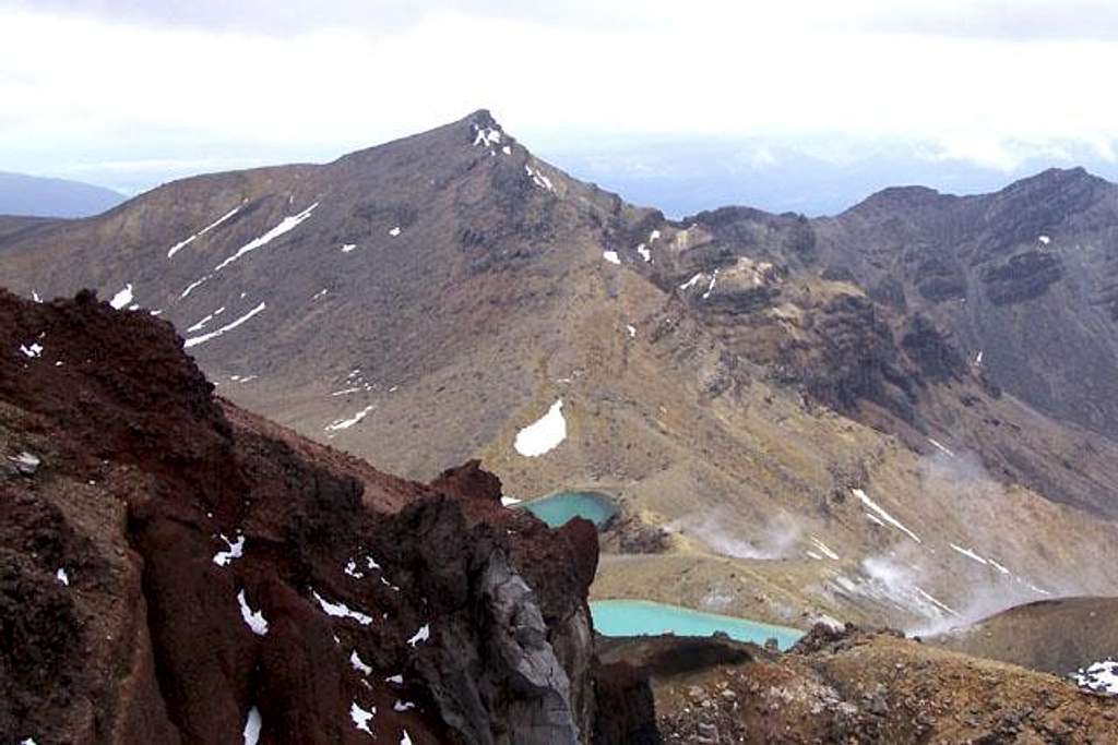 Emerald pools from Red Crater