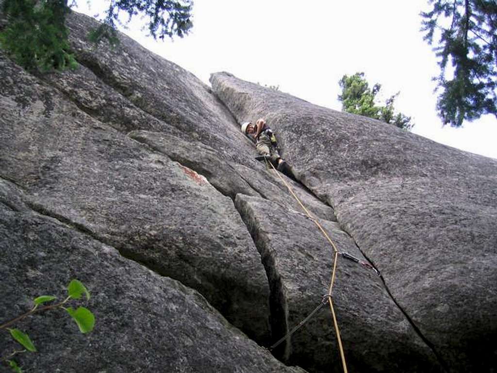 Climbing an unknown crack...