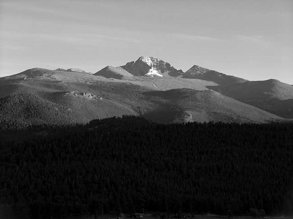 Long's Peak ( center ) and...