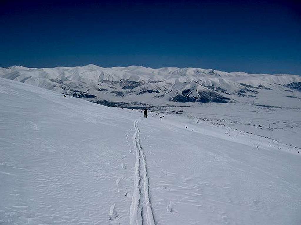 Ski touring on Mt. Aragats
...