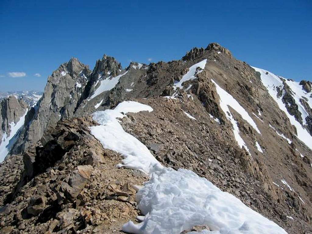 The ridge between Mt. Wallace...