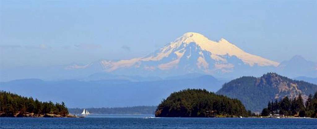 Mt. Baker from the Orcas...