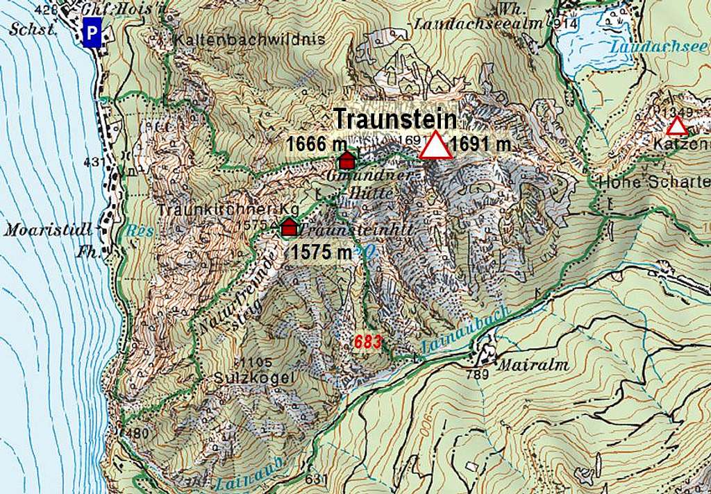 Map of Traunstein