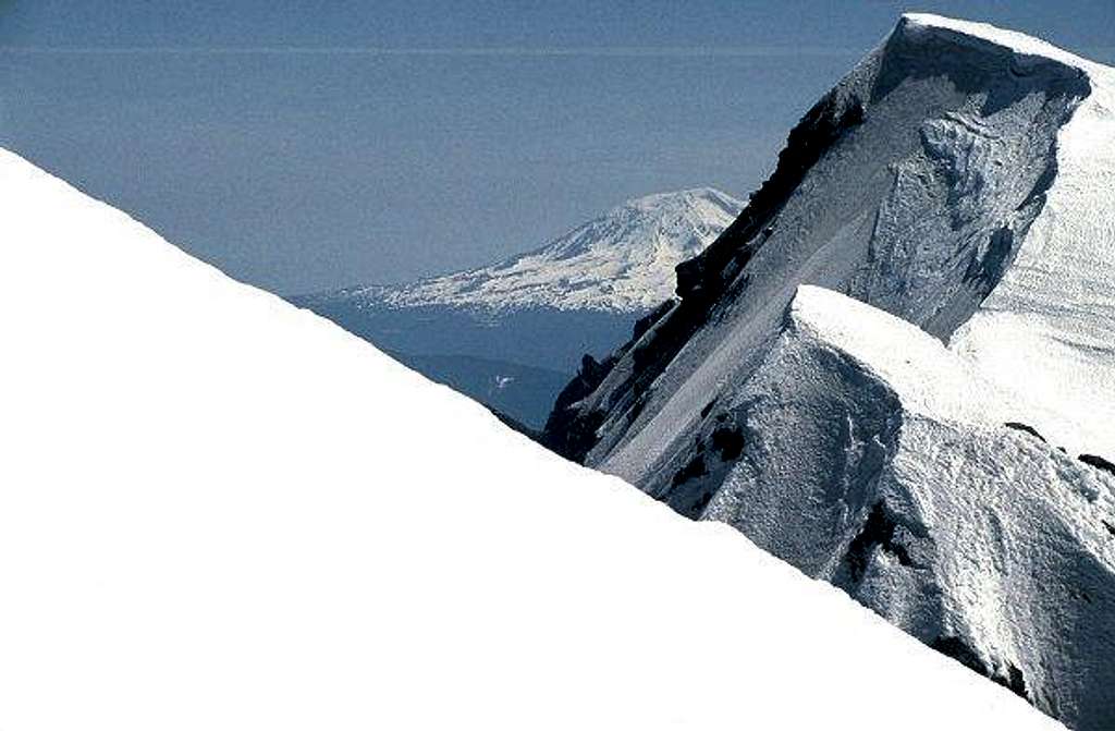  Mt. Adams is seen thru a gap...