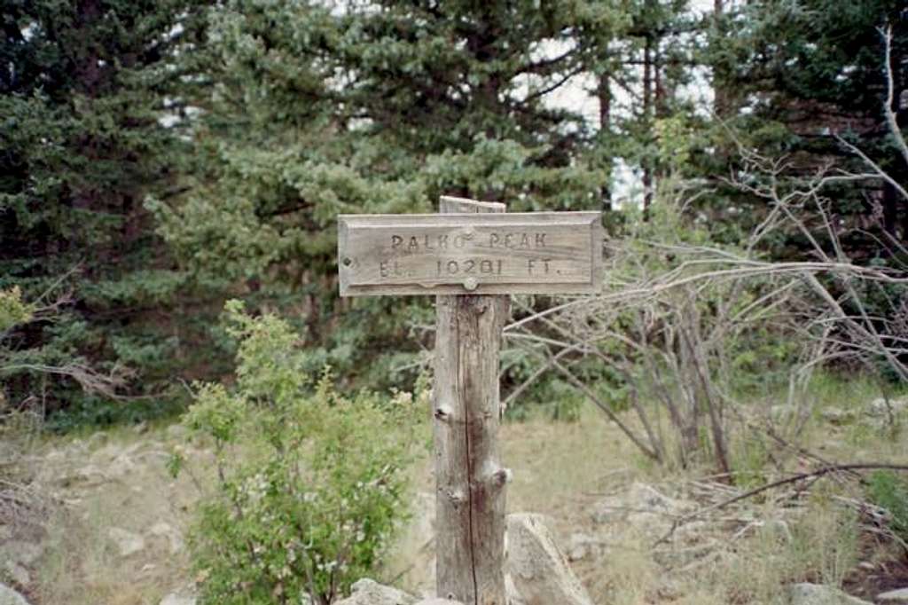 The sign at the summit.